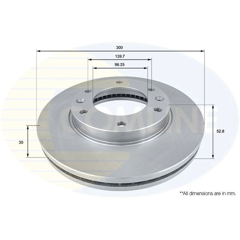 Comline 2 x Internally Vented Front Brake Discs ADC2414V