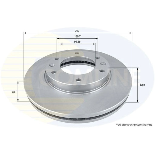 Comline 2 x Internally Vented Front Brake Discs ADC2414V