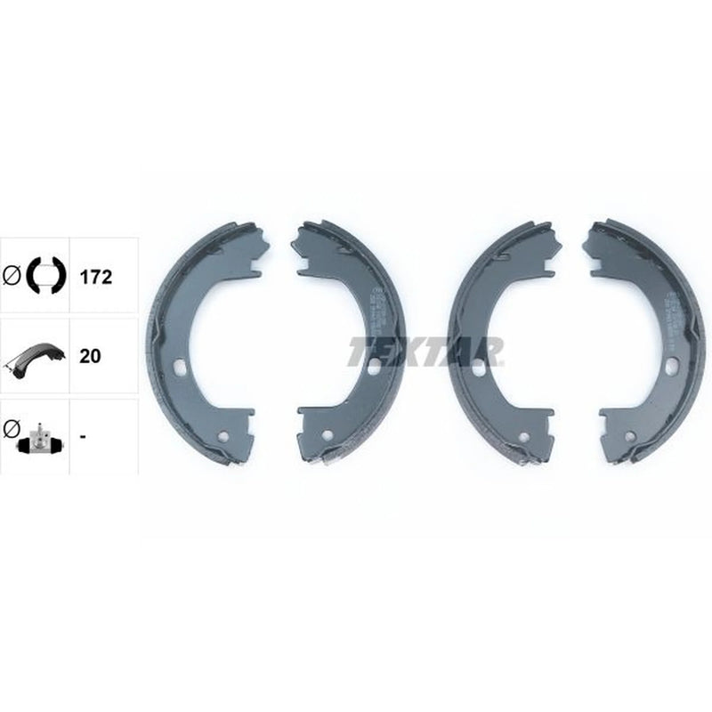 Textar Parking Brake Shoe Set 91071900