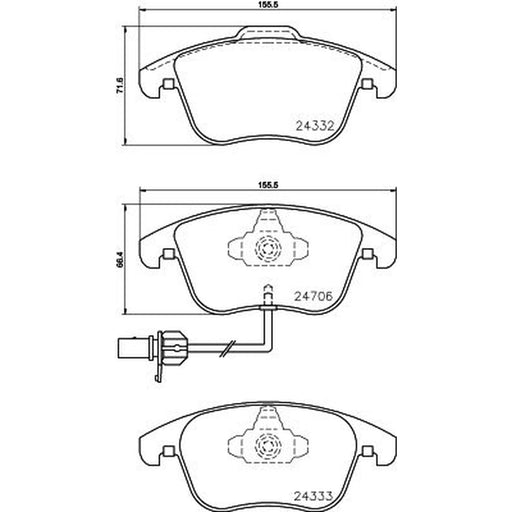 Mintex Front Brake Pad Set MDB2952