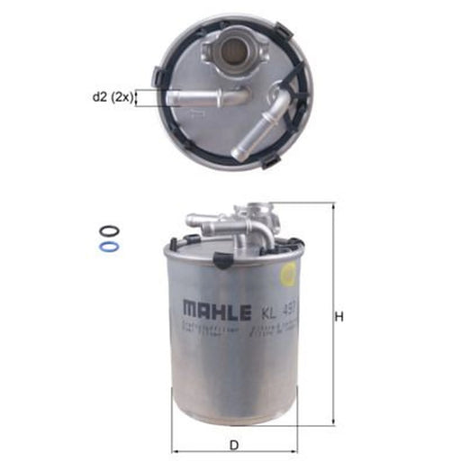 Mahle Fuel Filter Element KL 497D