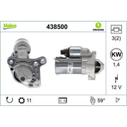 Valeo Starter Motor 12V 1.4kW 11 Teeth 438500