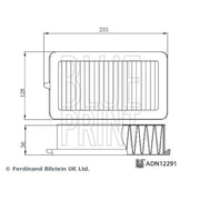 Blue Print Engine Air Filter ADN12291