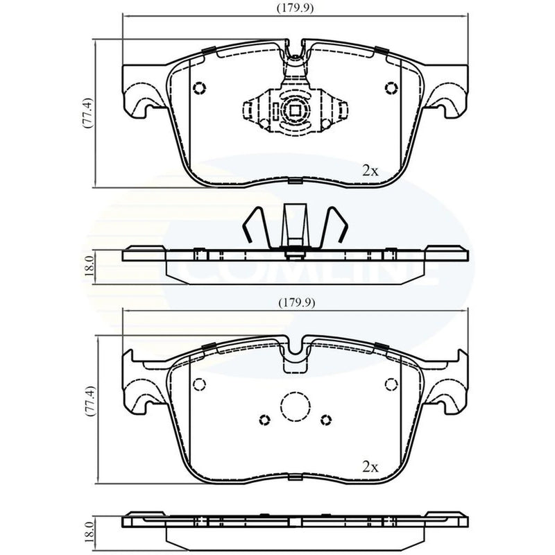 Comline 4 x Front Brake Pad Set CBP02385