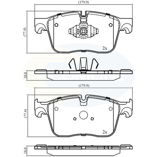Comline 4 x Front Brake Pad Set CBP02385