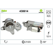 Valeo Starter Motor 12V 1.1kW Teeth 438614