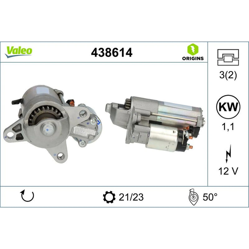 Valeo Starter Motor 12V 1.1kW Teeth 438614