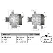 Denso Car Alternator 12V DAN1320