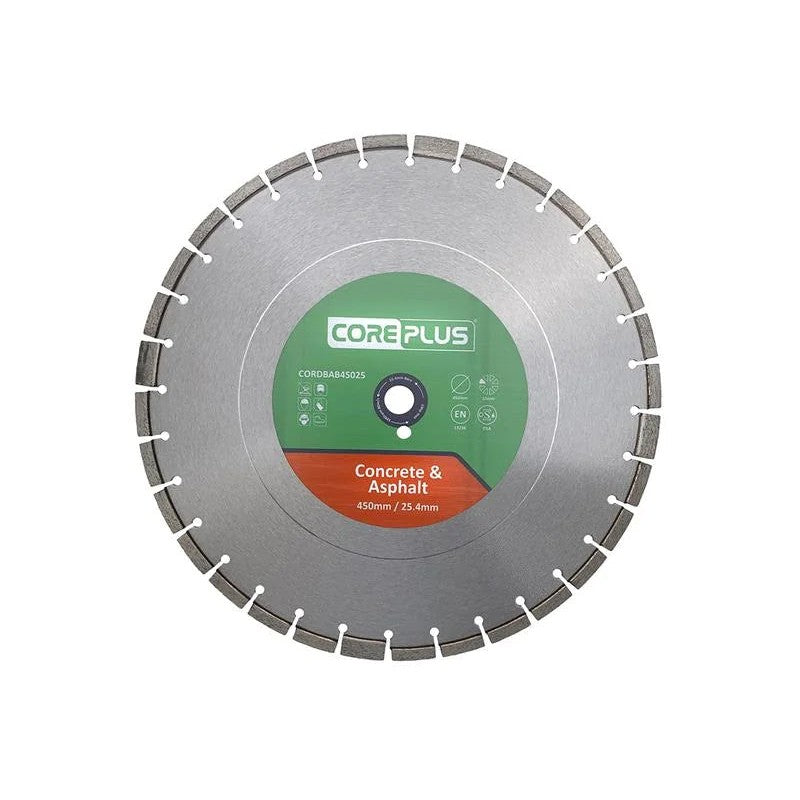 CorePlus Concrete & Asphalt Diamond Blade 450 x 25mm - CORDBAB45025