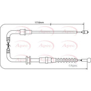 Apec Handbrake Cable Left Rear CAB1517