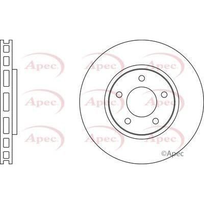 Apec Brake Disc Front Fits Chrysler Voyager Jeep Cherokee Apec  - Town Parts