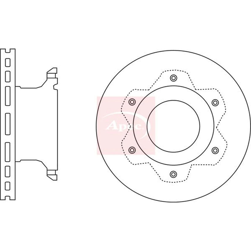 Apec 2 x Vented Rear Brake Discs DSK2760