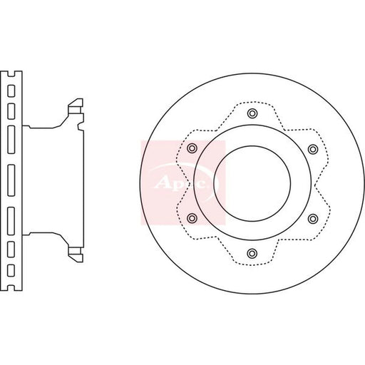 Apec 2 x Vented Rear Brake Discs DSK2760