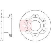Apec 2 x Vented Rear Brake Discs DSK2760
