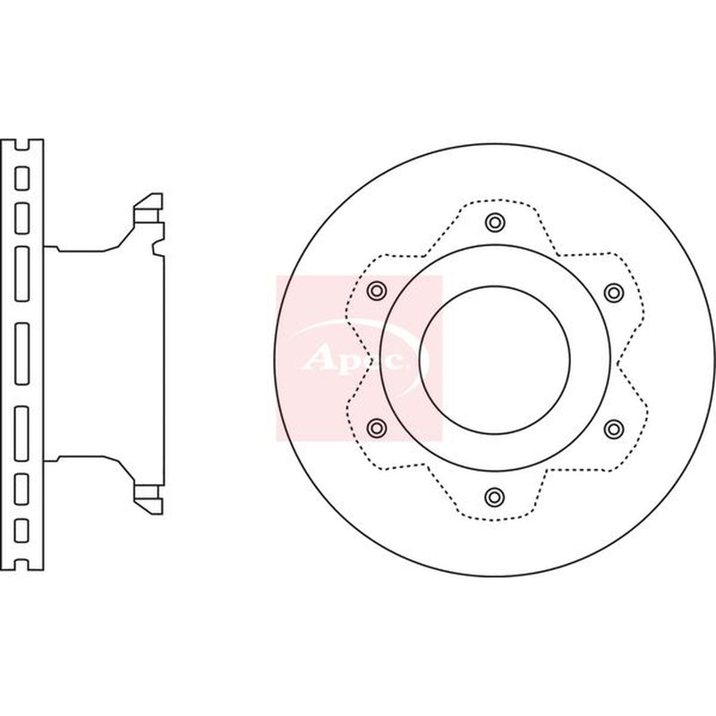 Apec 2 x Vented Rear Brake Discs DSK2760