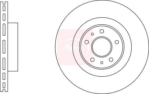 Apec 2 x Brake Disc Set Vented