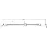Abtex Brake Hydraulic Hose Line Rear ABH1180