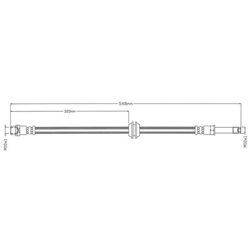 Abtex Brake Hydraulic Hose Line Rear ABH1180