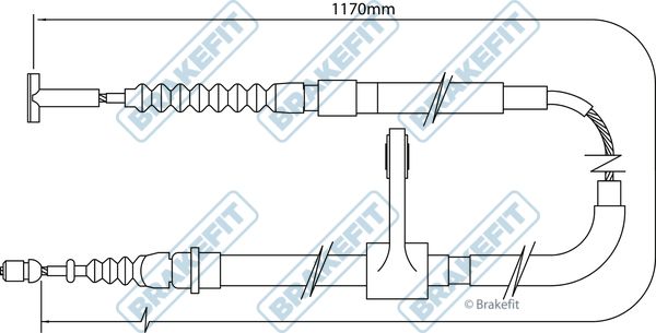 Apec Handbrake Cable Right Rear fits Alfa Romeo 147 2001-2010 1.6 1.9 2.0 3.2