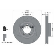 Textar 2 x Slotted Front Brake Discs 92214005