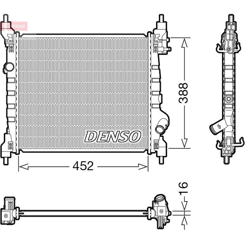 Denso Engine Radiator DRM15014