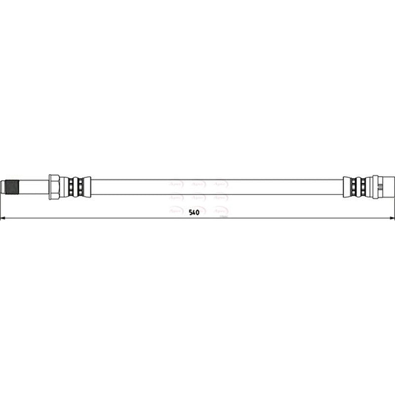 Apec Brake Hydraulic Hose Line Front HOS3800