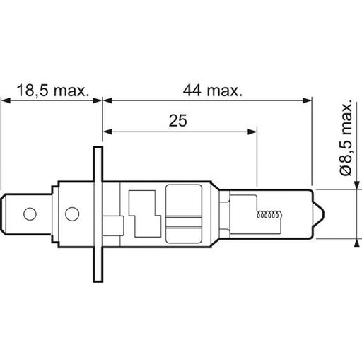 Valeo H1 Bulb Cardboard (Life X2) 032501 032501