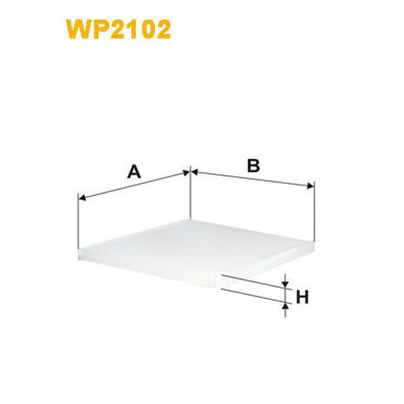WIX Cabin Air Filter (Pollen Filter) WP2102