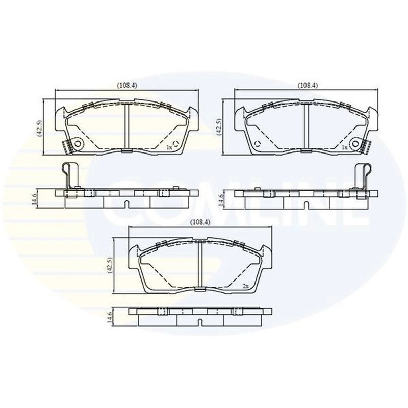 Comline 4 x Front Brake Pad Set CBP3793