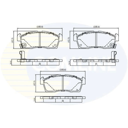 Comline 4 x Front Brake Pad Set CBP3793