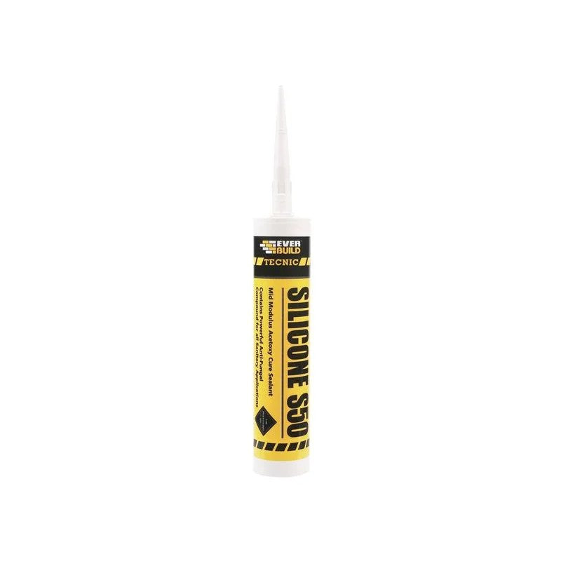 Everbuild Sika Tecnic Silicone S50 White 310ml - 486433