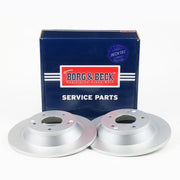 Borg & Beck 2 x Solid Rear Brake Discs BBD5571