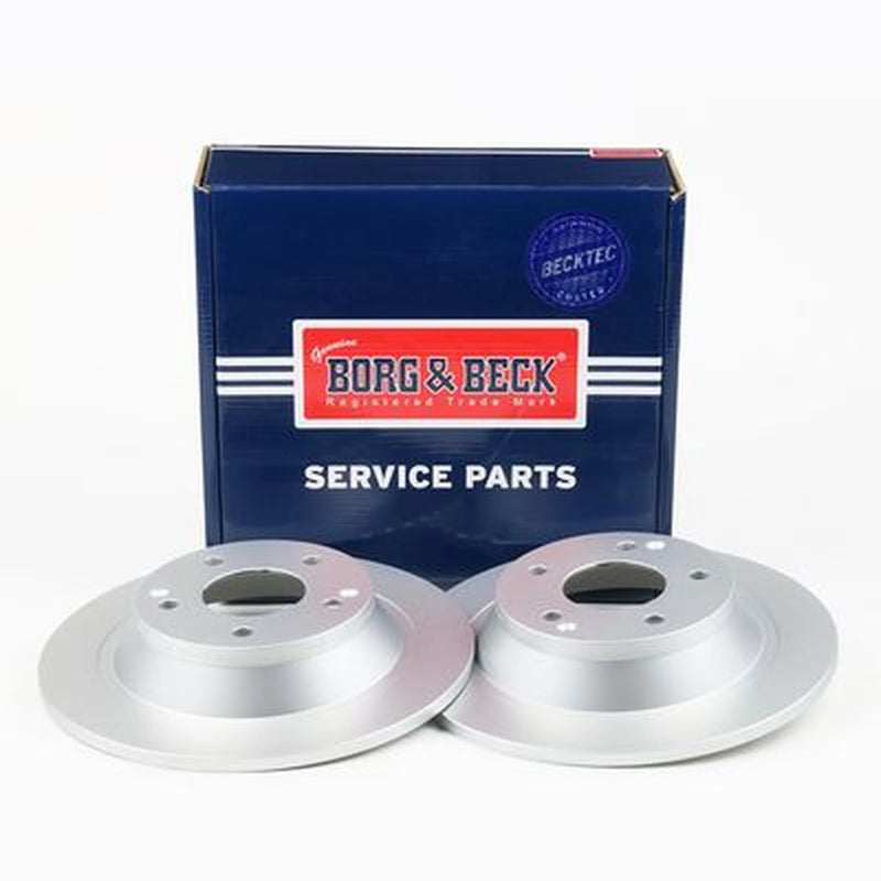 Borg & Beck 2 x Solid Rear Brake Discs BBD5571