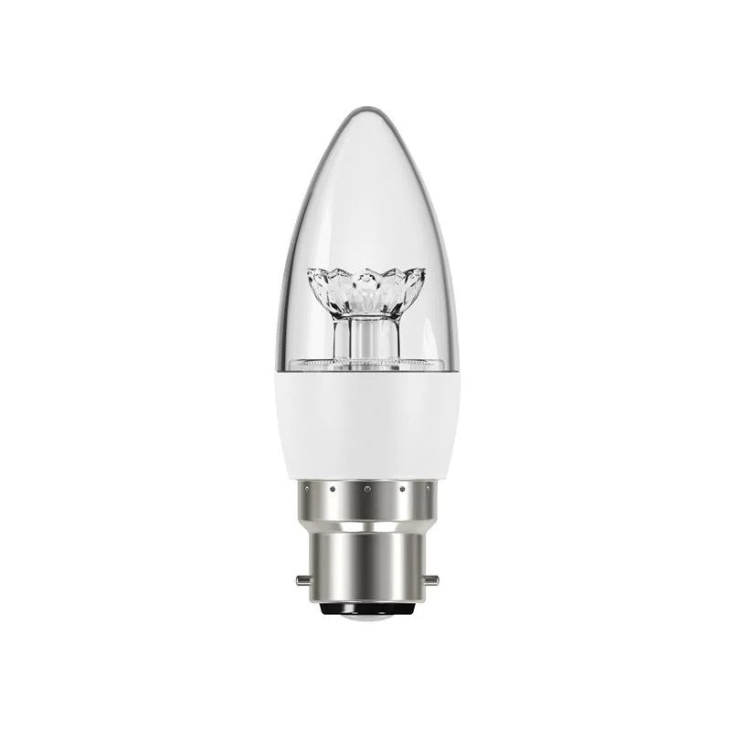 Energizer® LED BC (B22) Clear Candle Dimmable Bulb, Warm White 470 lm 5.9W