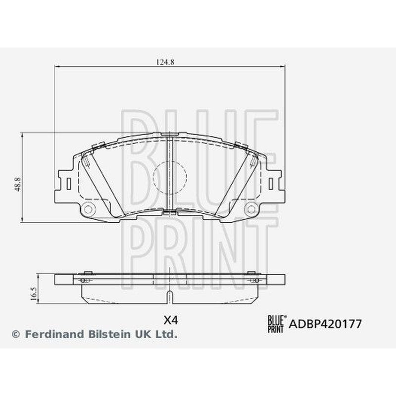 Blue Print Front Brake Pad Set ADBP420177