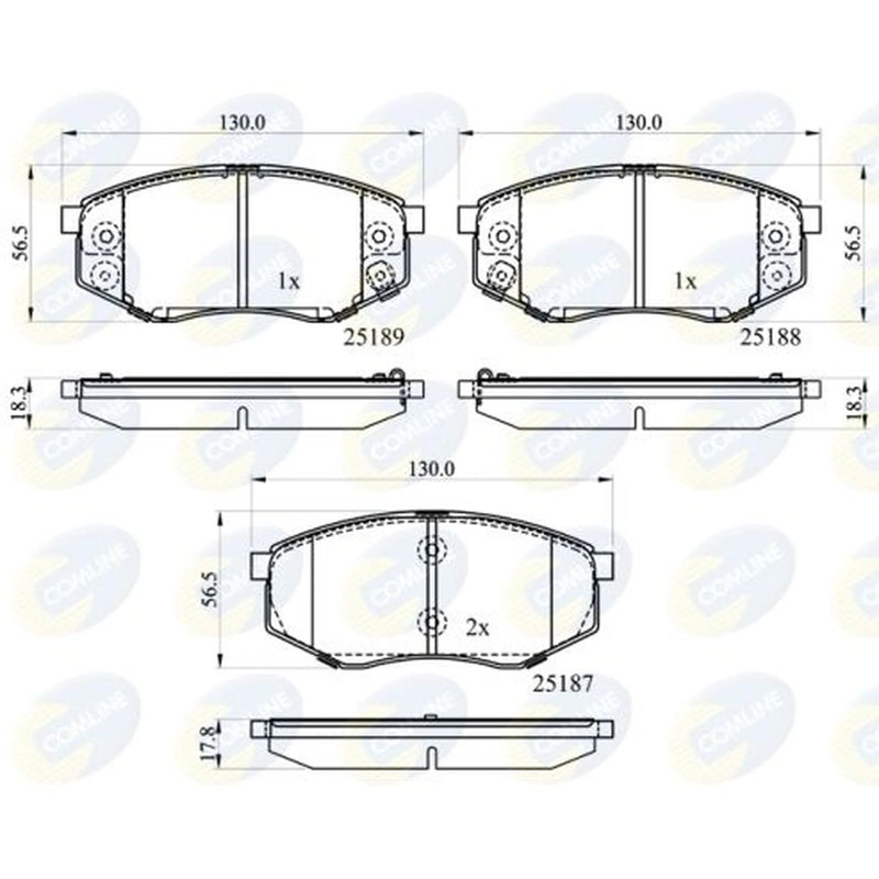 Comline 4 x Front Brake Pad Set CBP32194