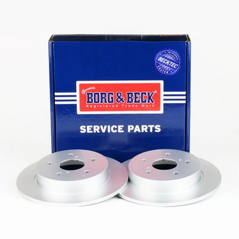 Borg & Beck 2 x Solid Rear Brake Discs BBD5168