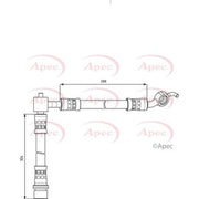 Apec Brake Hydraulic Hose Line Rear Left HOS4086