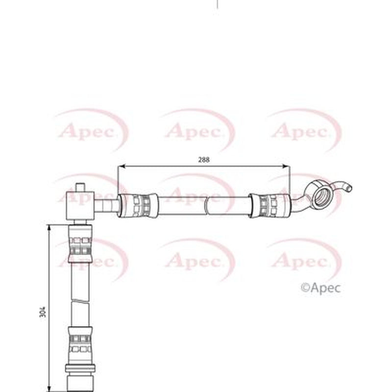 Apec Brake Hydraulic Hose Line Rear Left HOS4086