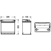 Exide Battery 12V 45Ah 330A EB451