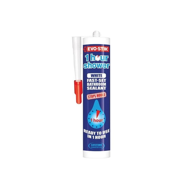Evo-Stik 1 Hour Shower Sealant White 280ml - 30613693