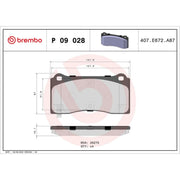 Brembo 4 x Front Brake Pad Set P09028