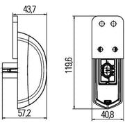 Hella Lamp Pour White/Red MD24 2XS Lateral Mounting 2XS 205 020-131 42306H2A20