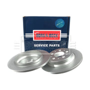 Borg & Beck 2 x Solid Rear Brake Discs BBD4216