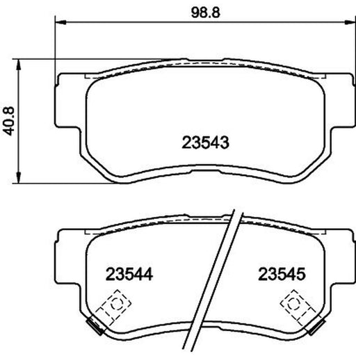 DON Rear Brake Pad Set PCP1093