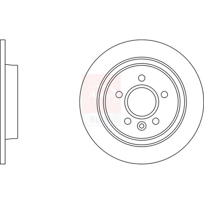 Apec 2 x Solid Rear Brake Discs SDK6741