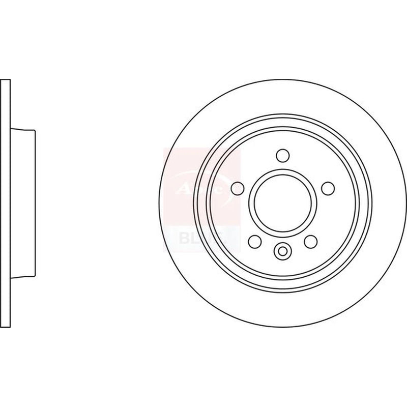 Apec 2 x Solid Rear Brake Discs SDK6741