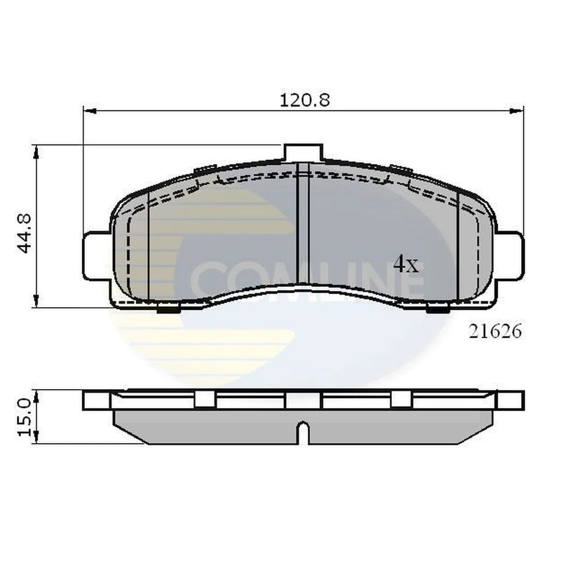 Comline 4 x Front Brake Pad Set CBP0508