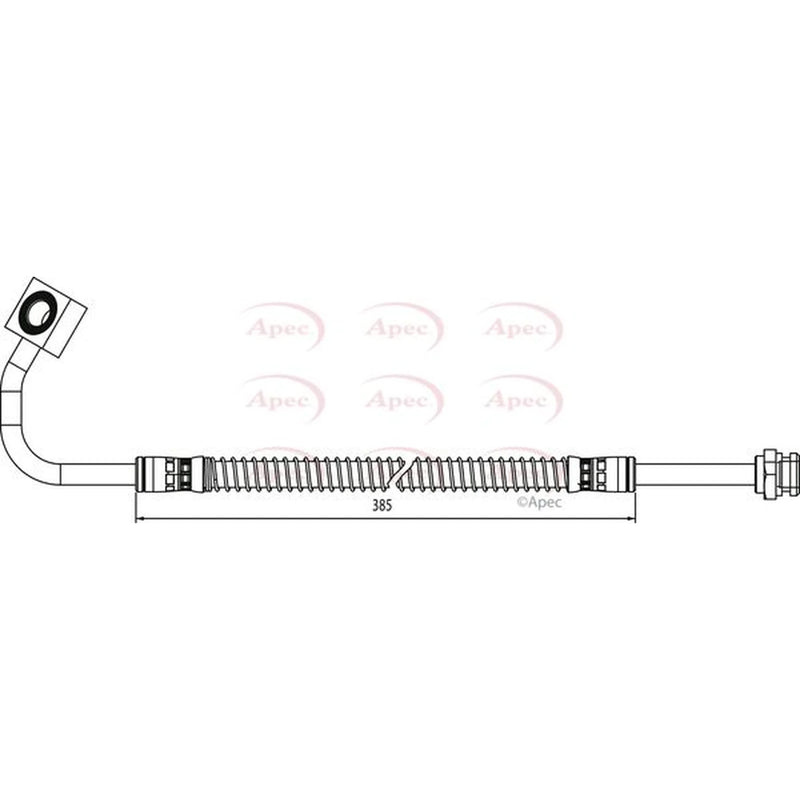 Apec Brake Hydraulic Hose Line Front Right HOS4020