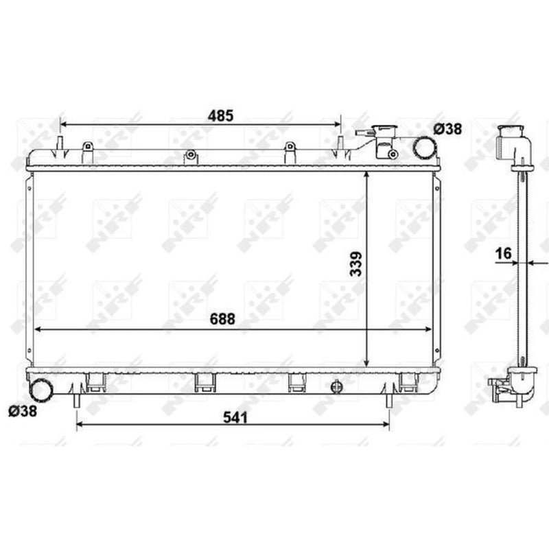 NRF Engine Radiator 53696